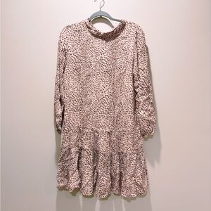 MELISSA NEPTON • Women’s Kamilia Blush Animal Leopard Dress Viscose Size PS